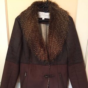 Jessica Simpson faux leather/suede jacket Large