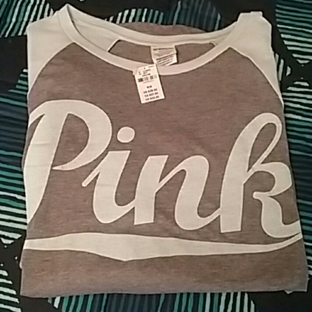 Nwt medium Victoria's Secret pink baseball tee