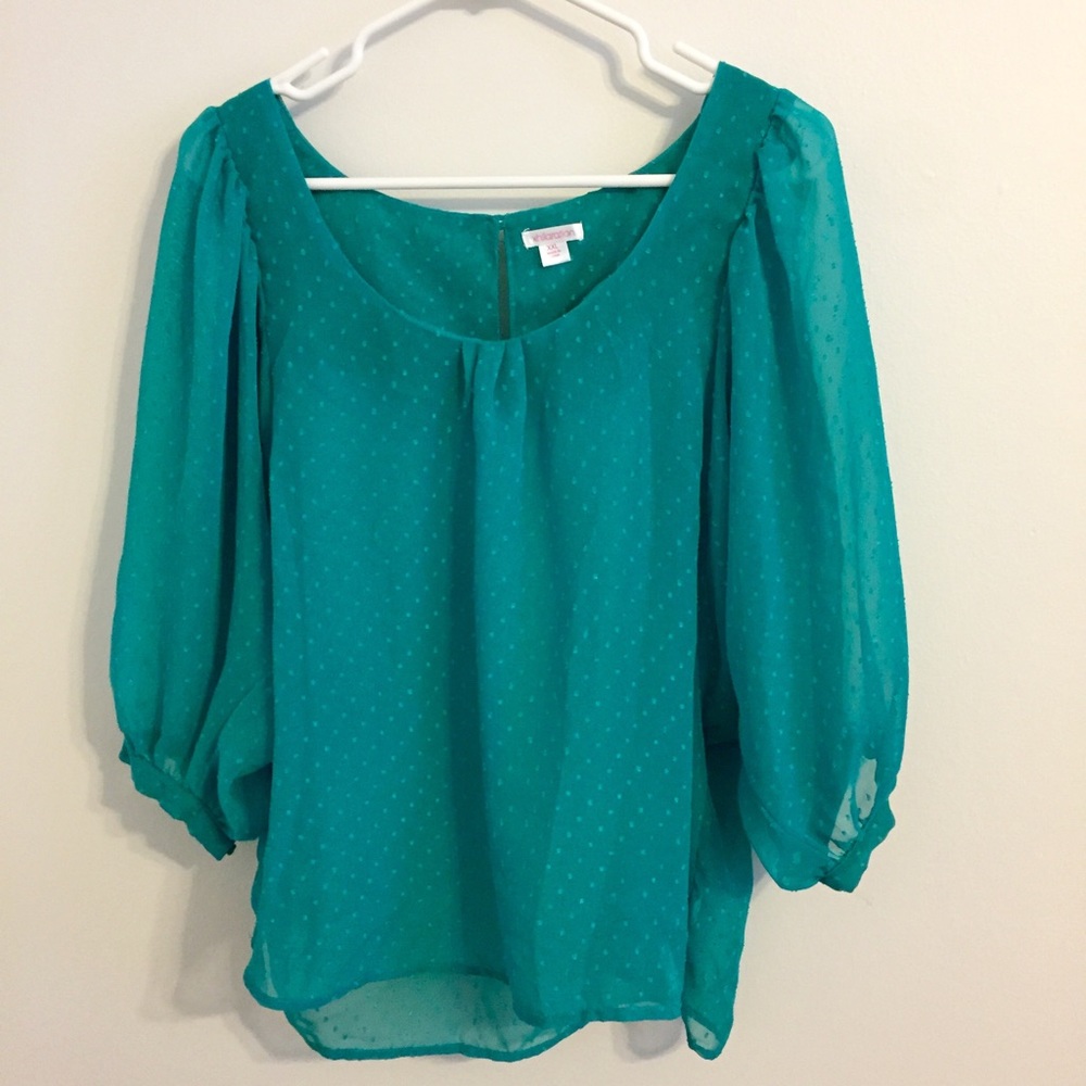 Teal blouse