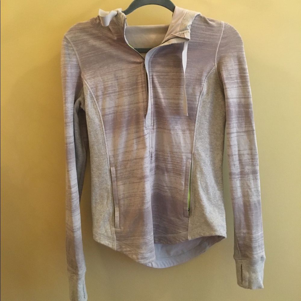 Lululemon Grey and Neon Green Hoodie