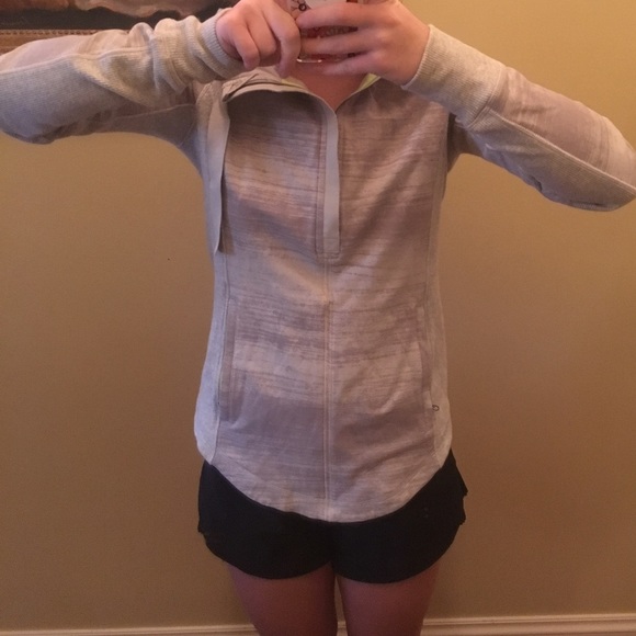 Lululemon Grey and Neon Green Hoodie - Picture 5 of 6