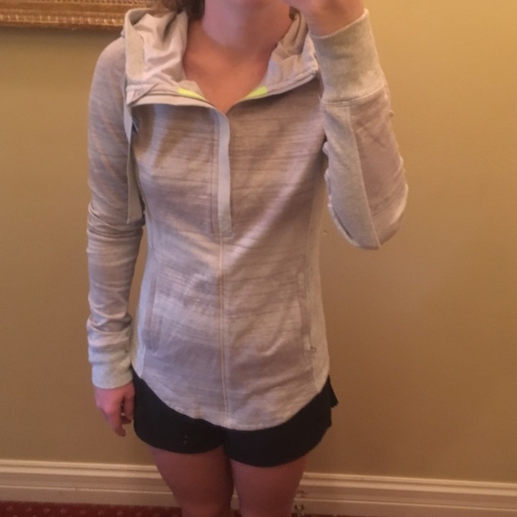 Lululemon Grey and Neon Green Hoodie - Picture 6 of 6
