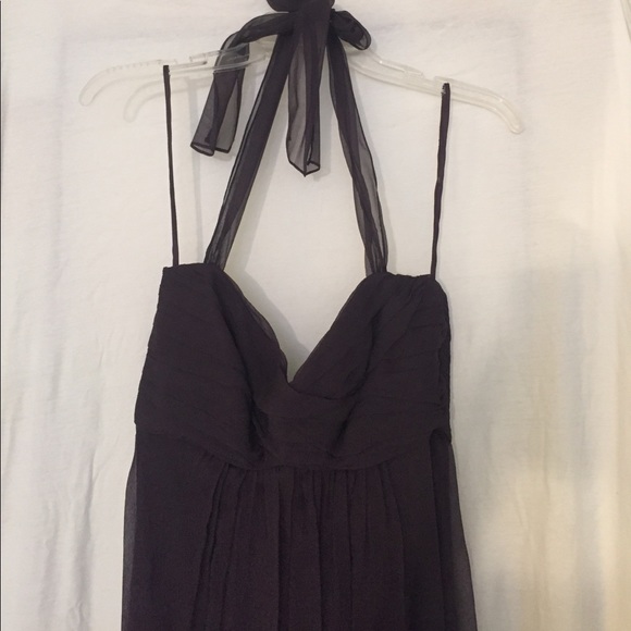 Amsale long chiffon halter dress - Picture 1 of 3