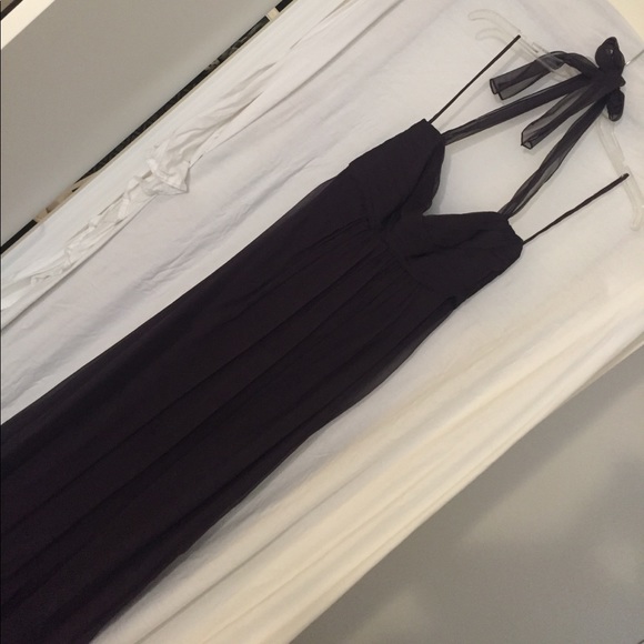 Amsale long chiffon halter dress - Picture 2 of 3