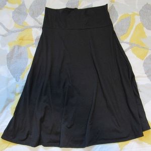 LLR | Solid Black Circle Skirt | Azure