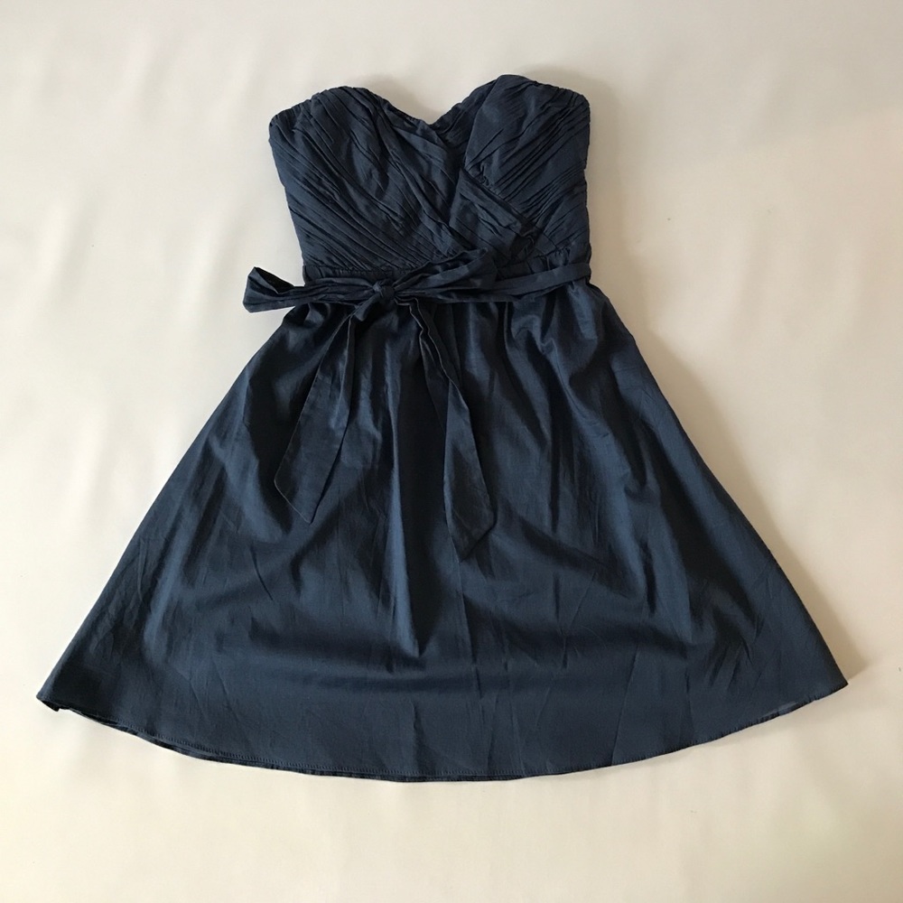 Express strapless dress with tie belt