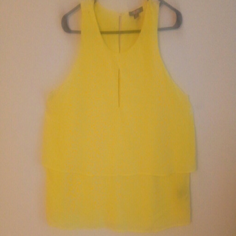 Yellow layered blouse