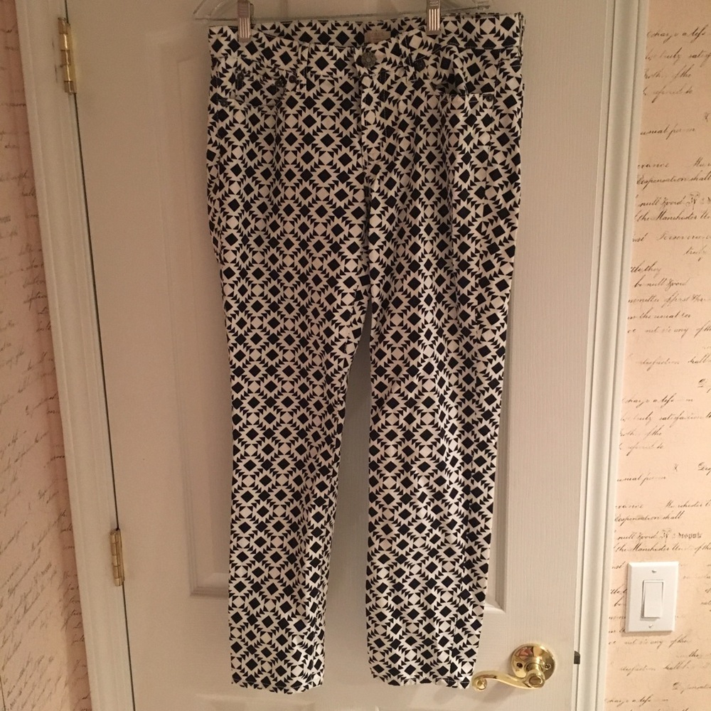 J Crew Cropped Printed Pants