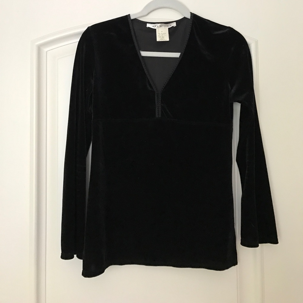 Black velvet tunic