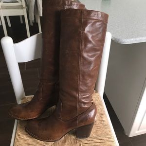 Authentic FRYE Rory Scrunch Brown Leather Boots