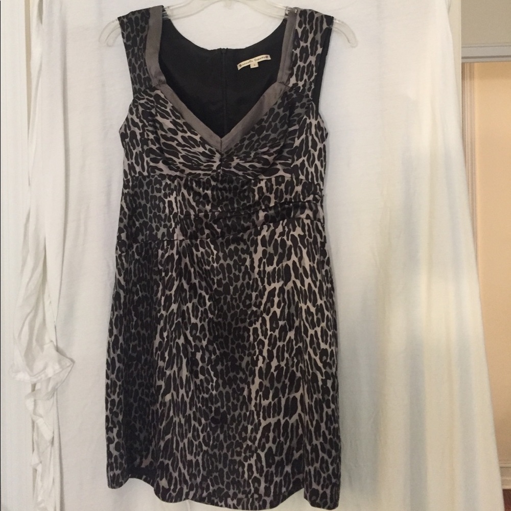 Leopard print silk dress