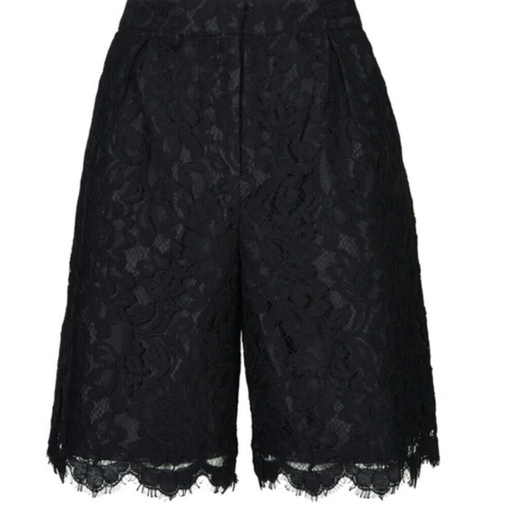 Top Shop Black Eyelash Lace Shorts