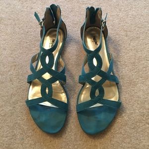 Blue and Gold Target Sandals