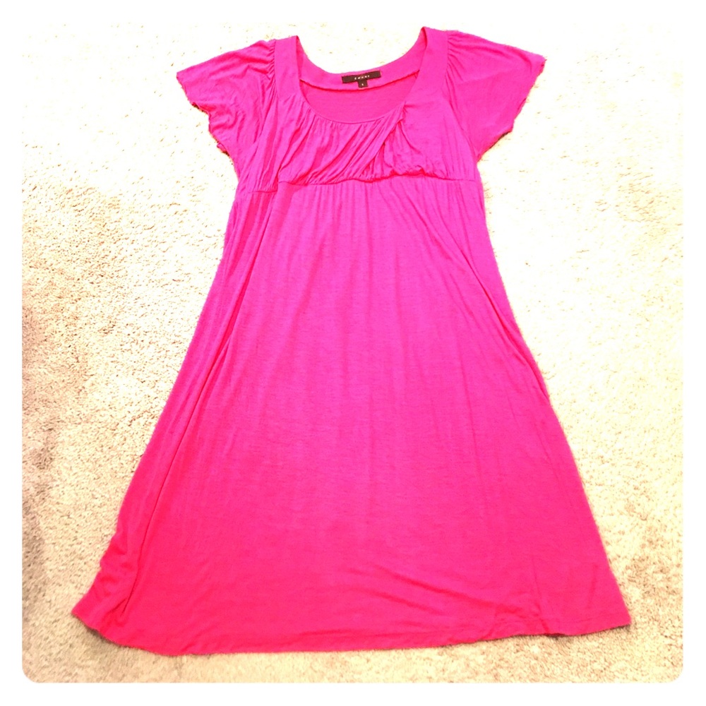 ⚡SALE⚡Flutter sleeve ruched pink dress