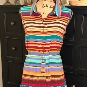 CALVIN KLEIN Sleeveless Button Front Sundress Sz14