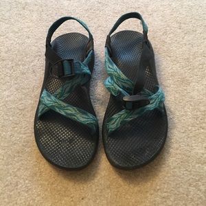 Blue Printed Chacos