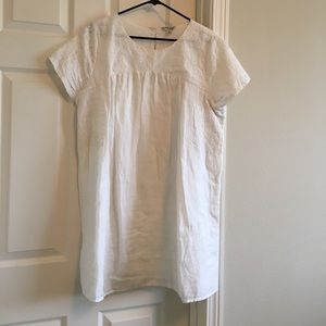 Lucky white linen dress - L