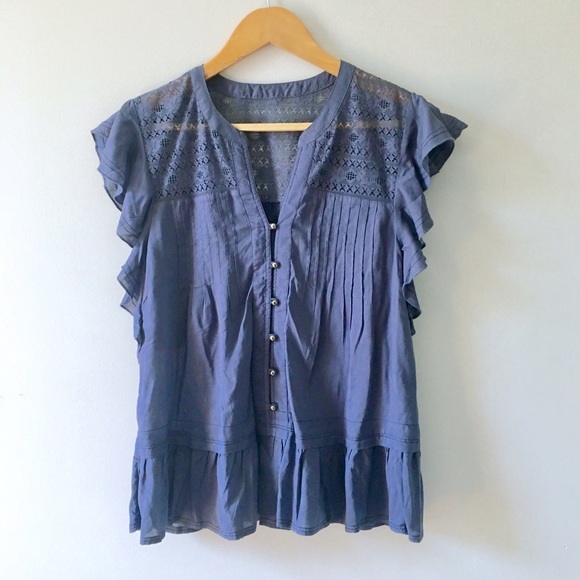 Anthropologie Tops - Lace & Ruffe Top Anthropologie Tops - Lace & Ruffe Top