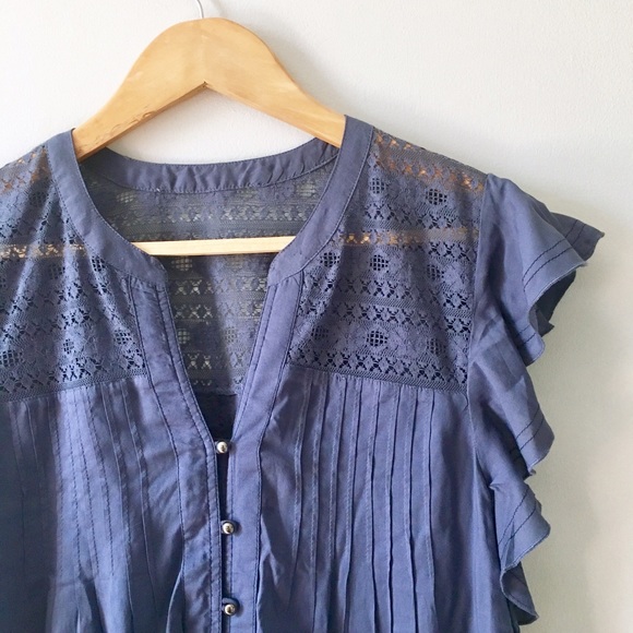 Anthropologie Tops - Lace & Ruffe Top Anthropologie Tops - Lace & Ruffe Top