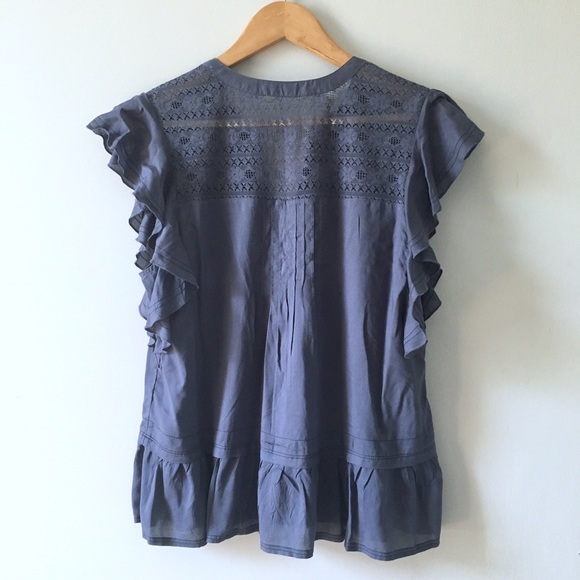 Anthropologie Tops - Lace & Ruffe Top Anthropologie Tops - Lace & Ruffe Top