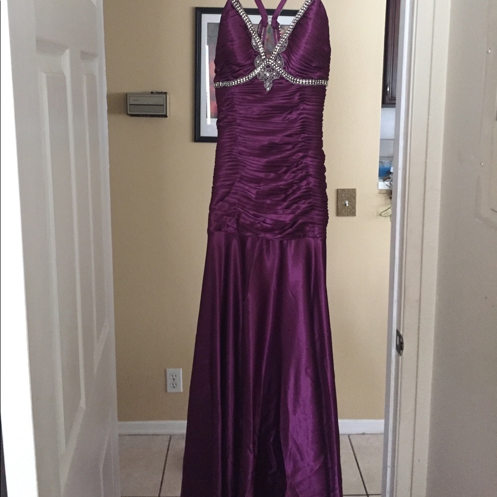 Formal long purple dress
