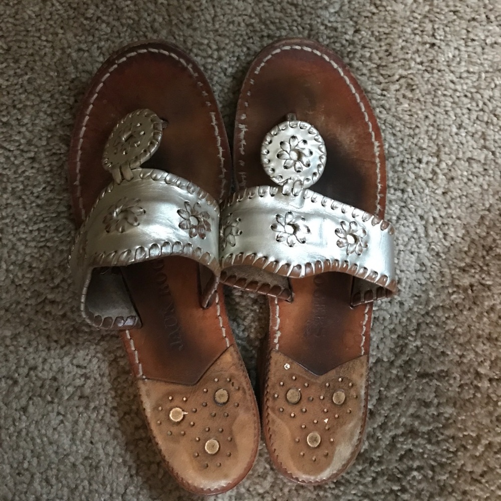Silver Jack Rogers Sandals