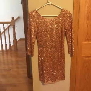 Gold sequin dress