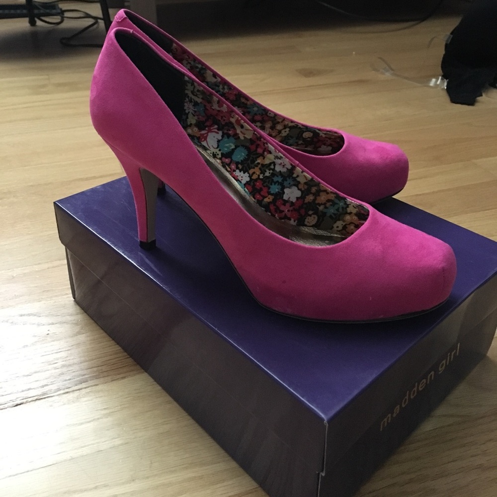 Madden Girl Pink Suede heels