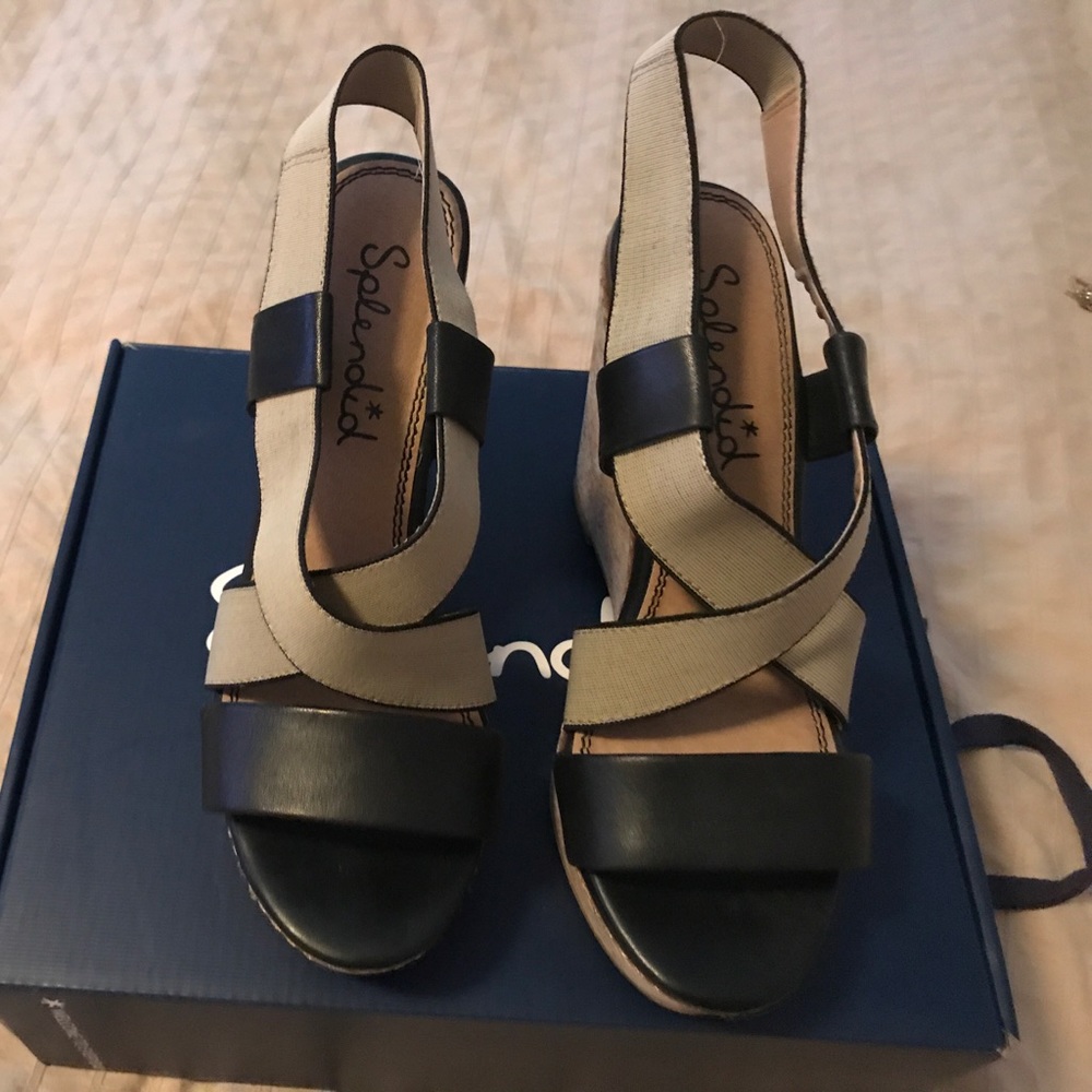 Splendid cork wedge sandals. Size 7.