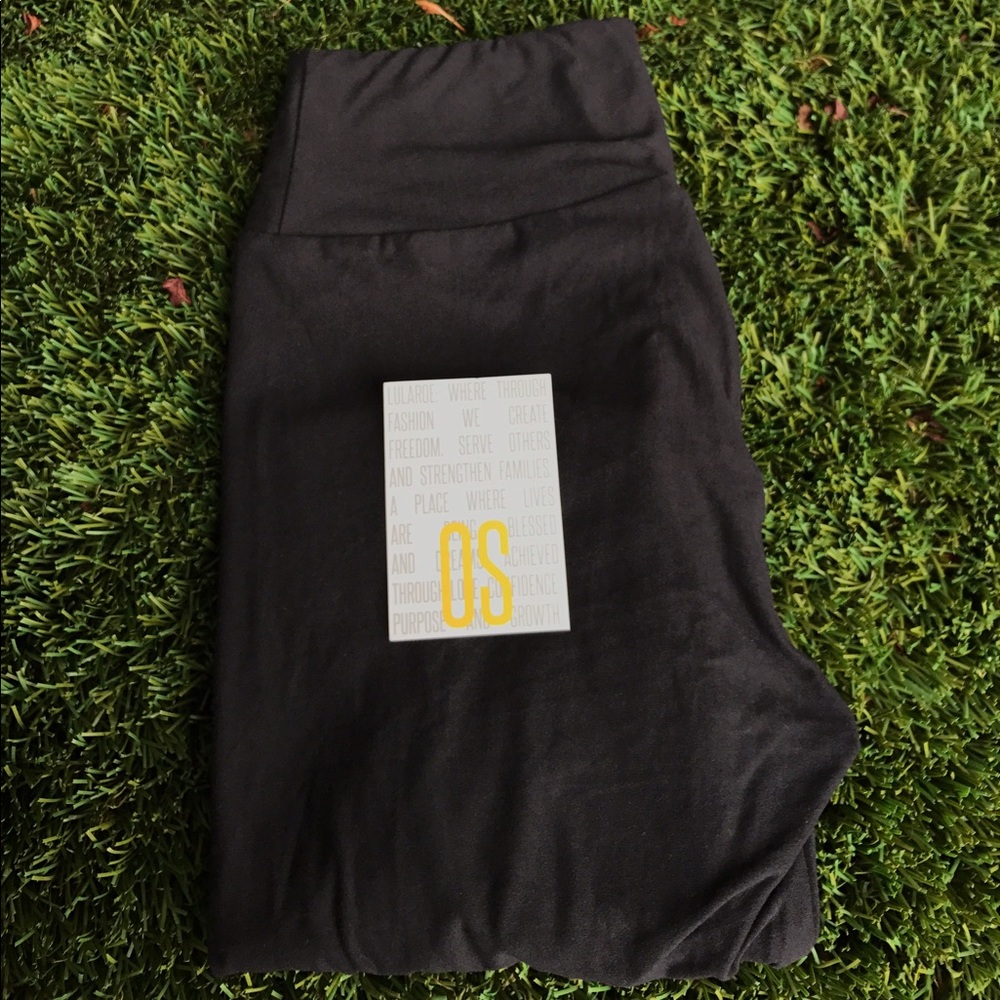 LuLaRoe Leggings OS Solid Black BNWT