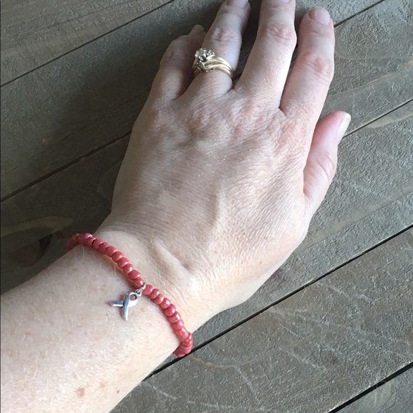 3 for $25 Handmade Pink Seed Bead Stretch Bracelet - Picture 2 of 3