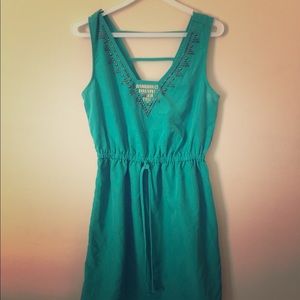 Teal knee length dress