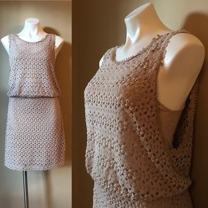 Free People Lace Tan Ecru Dress Size Large