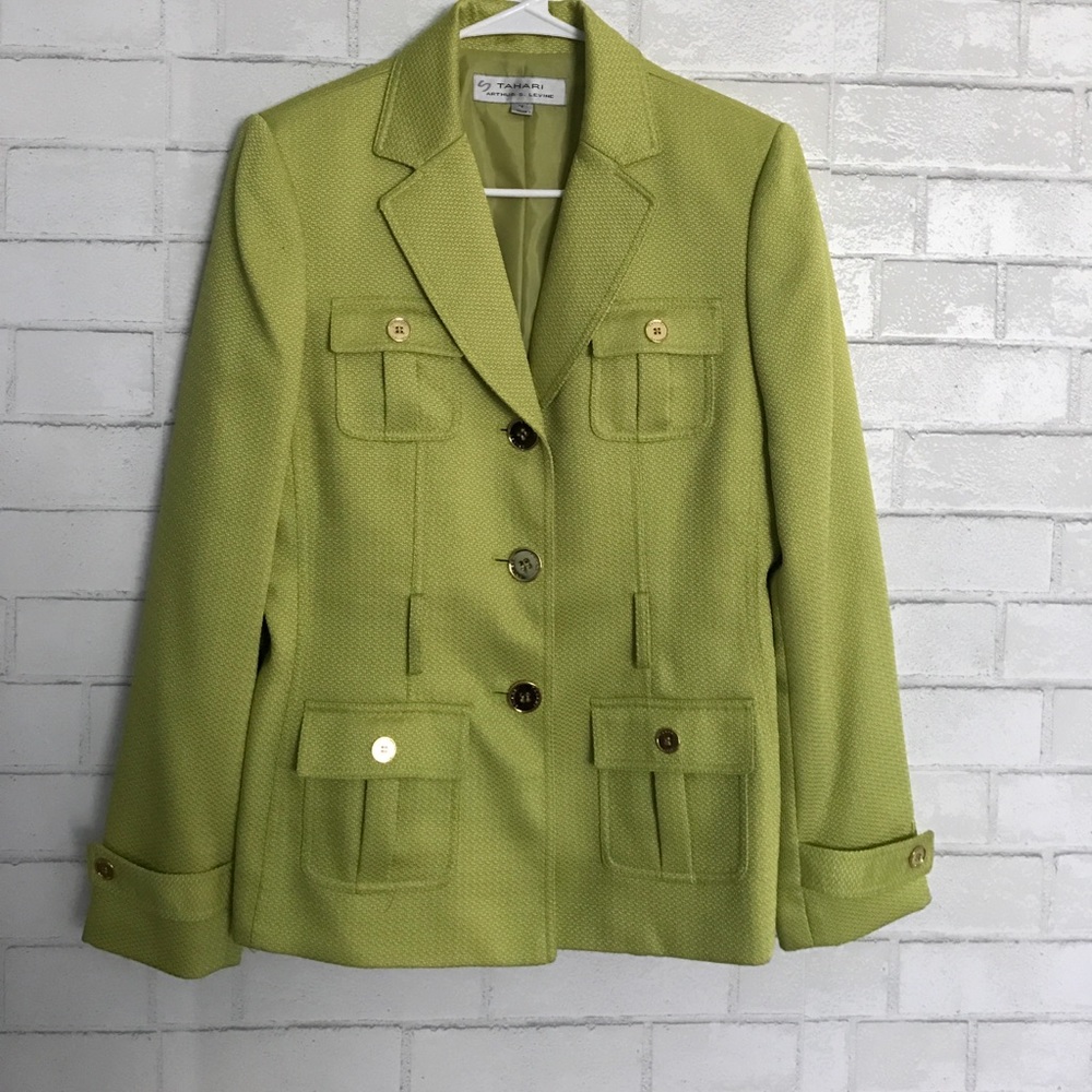 Tahari Lime Green Blazer