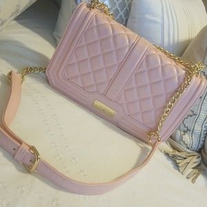 Bcbg pink quilted crossbody