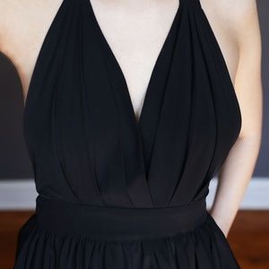 Black Halter Short Dress