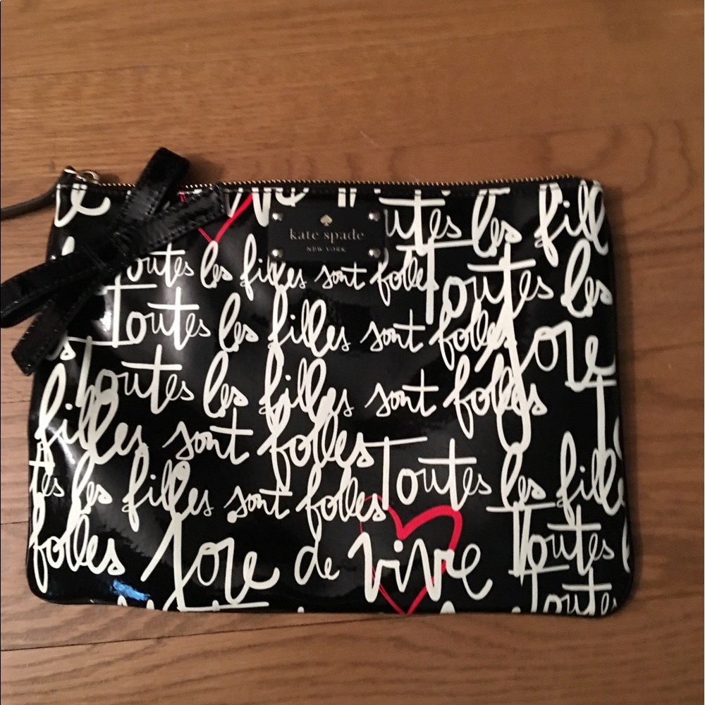 Kate spade clutch with bow