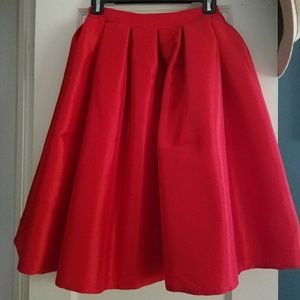 Red A-Line Skirt