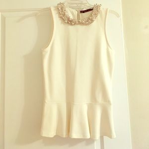 Zara headed collar peplum top