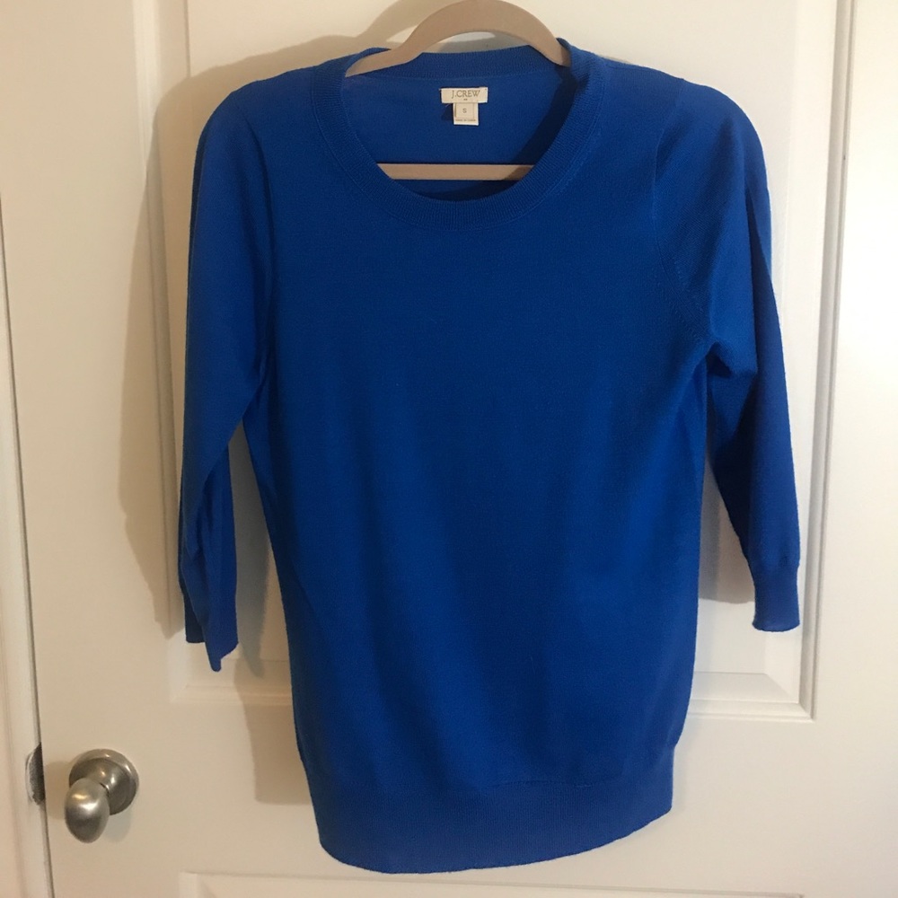 Blue 3/4 sleeve J. Crew Sweater