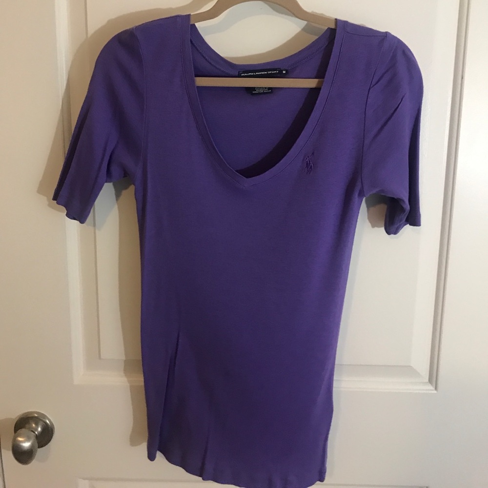 Ralph Lauren Sport Purple 3/4 Sleeve Shirt