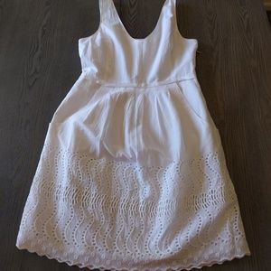 J. Crew White cotton eyelet dress