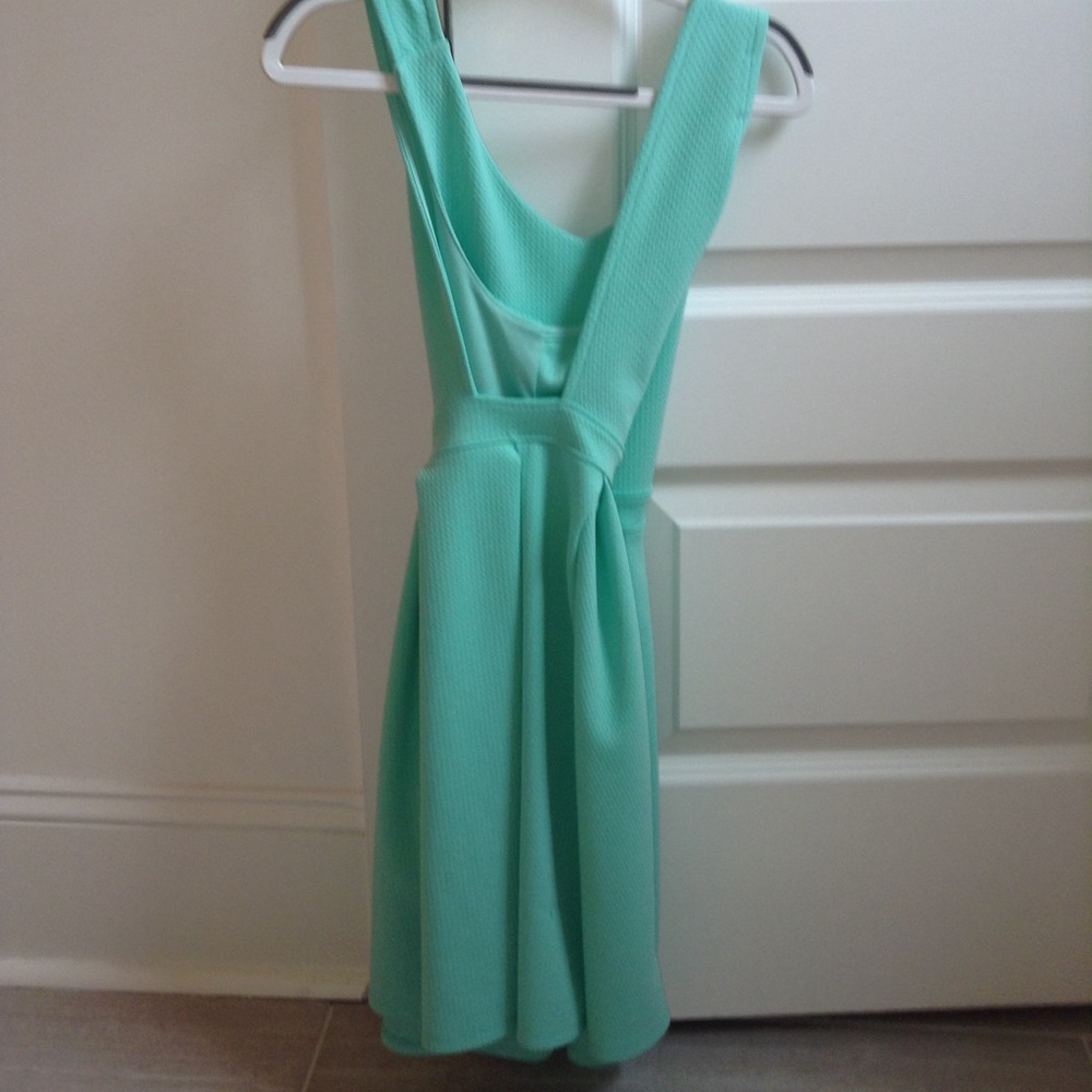 Turquoise crisscross dress