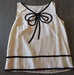 J. Crew Bow detail sleeveless blouse