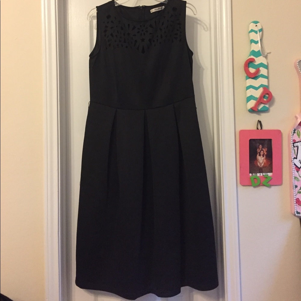 Black Laser Cut Dress