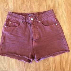 Pull & Bear high rise denim shorts
