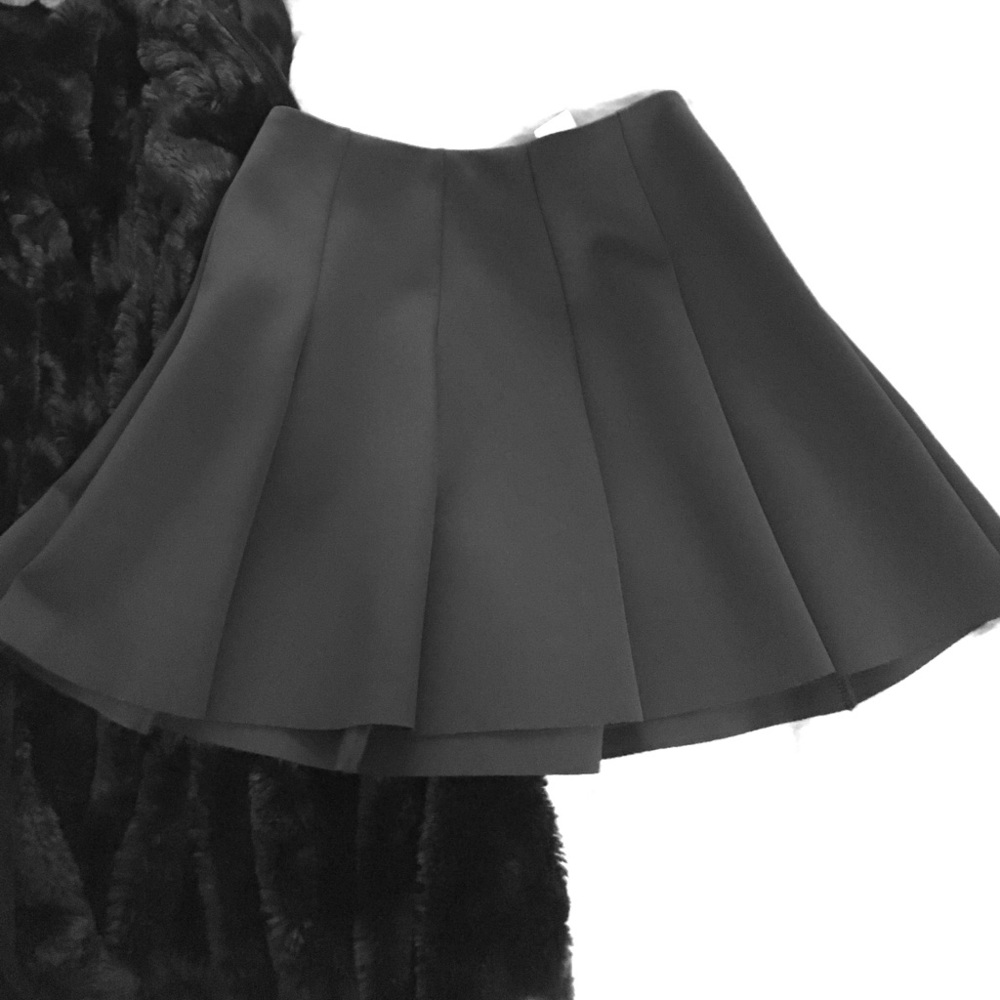 Topshop pleated black skirt