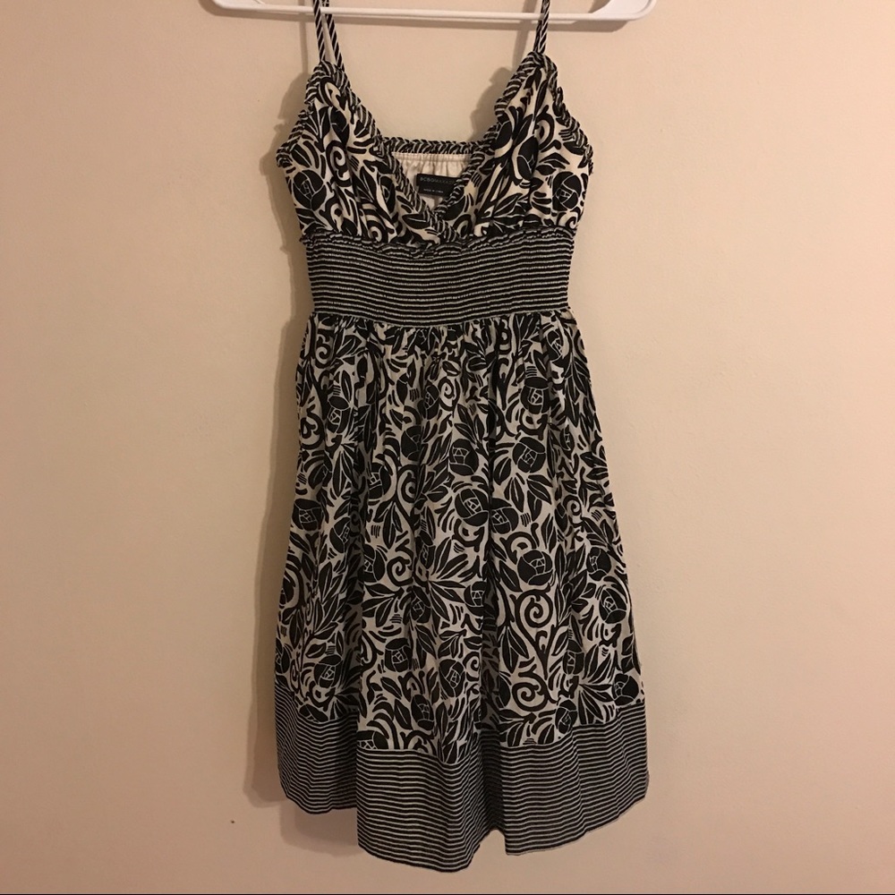 Black and White Floral Print Sundress