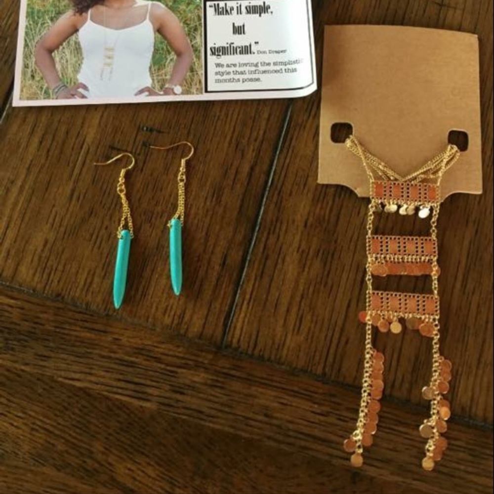 Plunder necklace and earrings