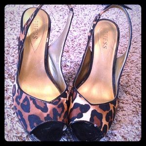 GUESS Leopard Print Heels